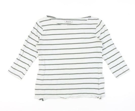 Mountain Warehouse Women's White Striped Top - Size 12