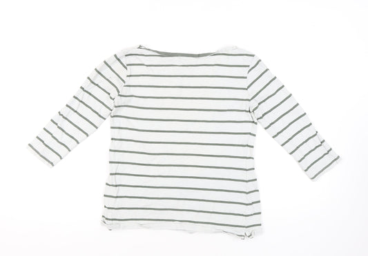 Mountain Warehouse Women's White Striped Top - Size 12