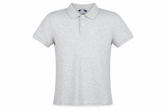 Front view of Crew Clothing Men's Grey Slim Fit Polo, S, Cotton