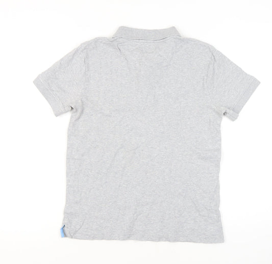 Crew Clothing Co. Men's Grey Slim Fit Polo, S, Cotton