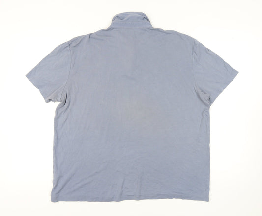 Charles Tyrwhitt Men's Blue Polo Shirt XL Cotton