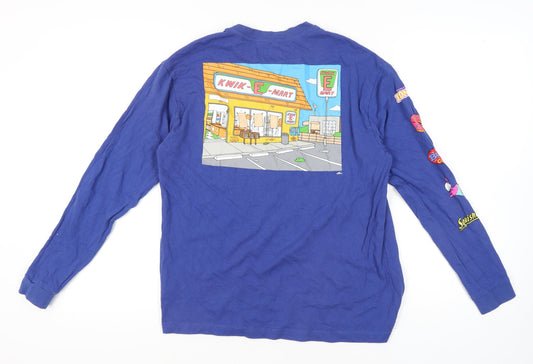 The Simpsons Blue Long Sleeve T-Shirt, Size S