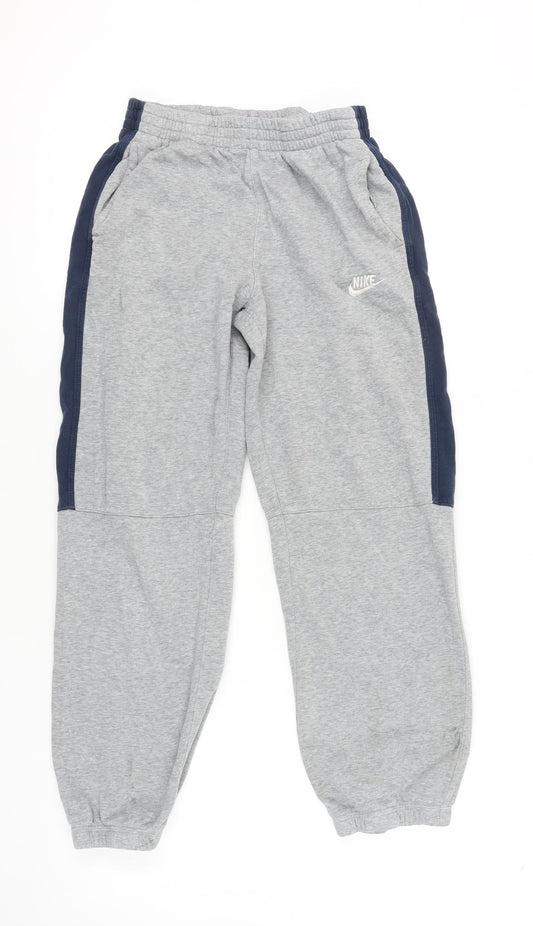 Nike Boys Grey Cotton Jogger Trousers XL