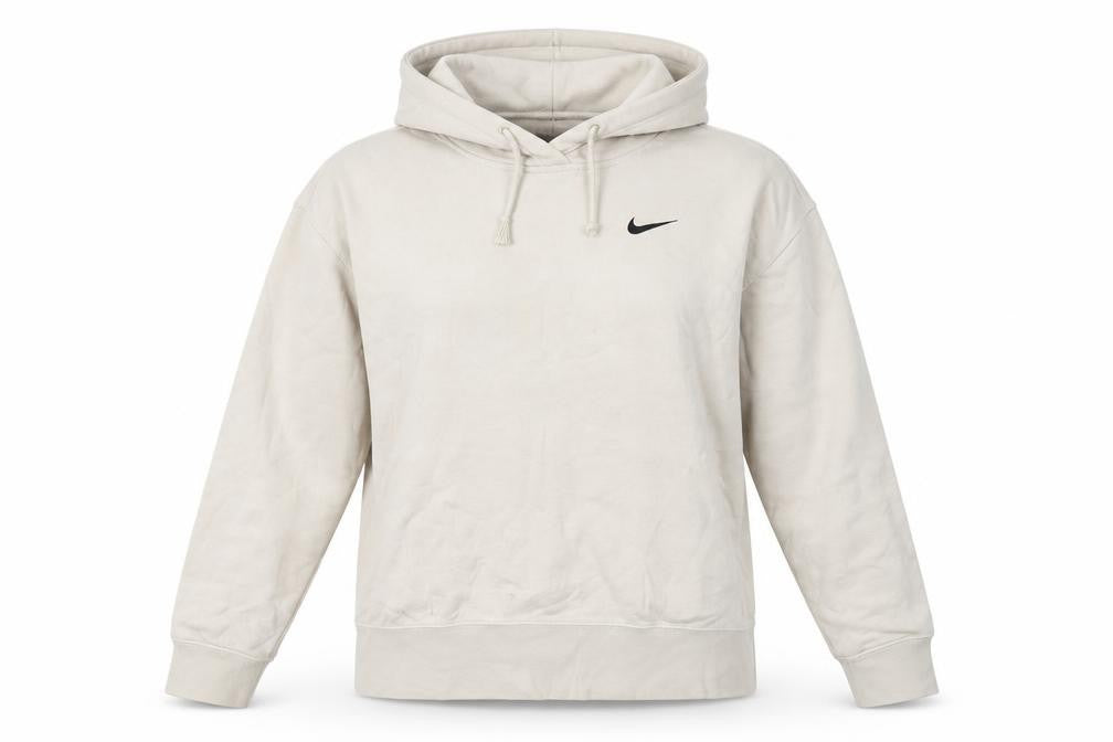 Unisex Adults UK S Relaxed Nike Beige Pullover Hoodie