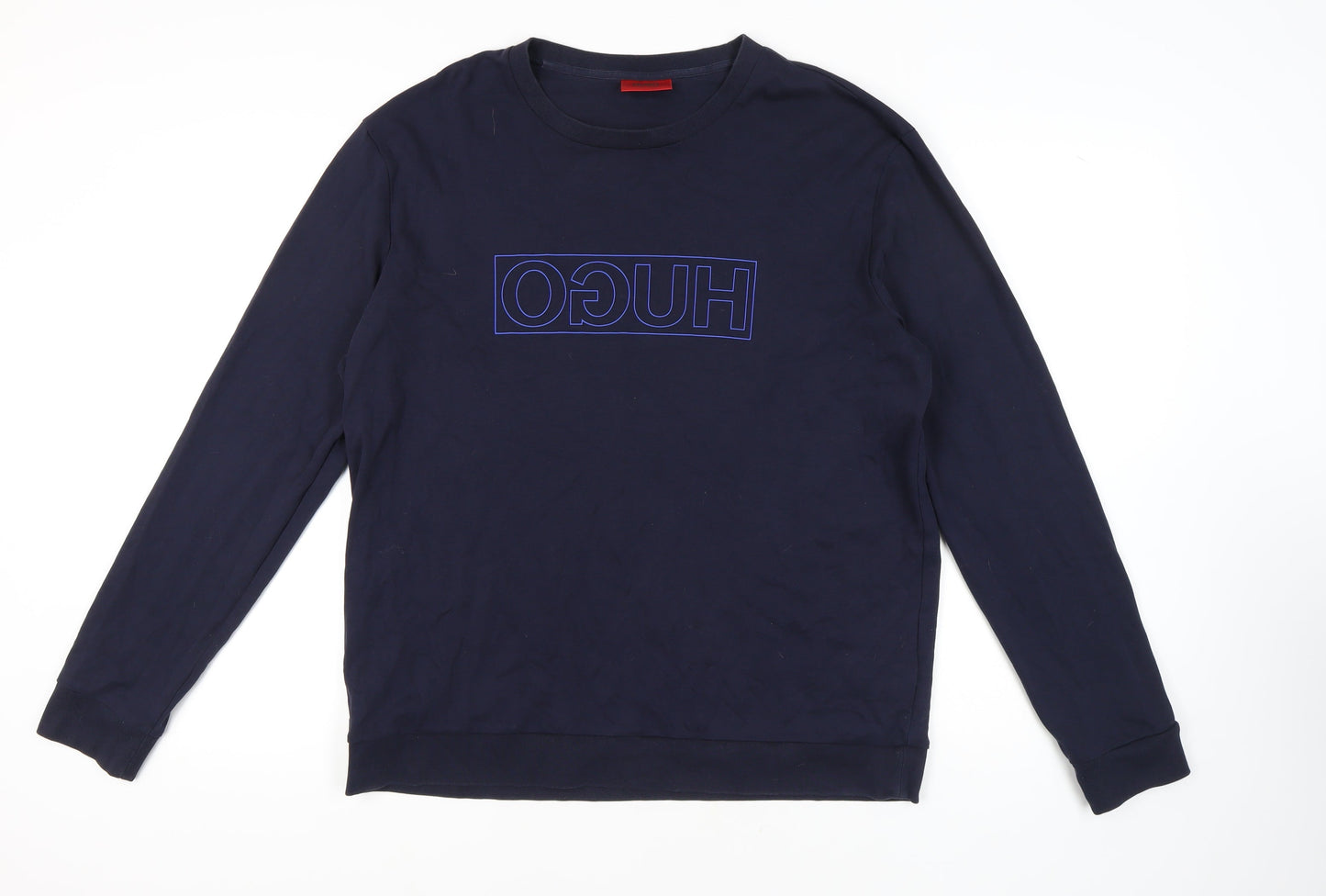 Hugo Boss Men's XL Blue Graphic Pullover Sweatshirt