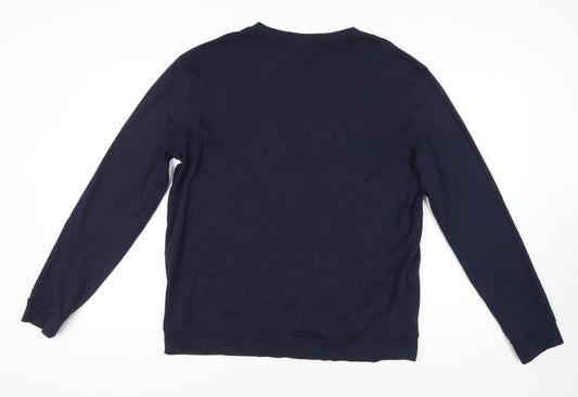 Hugo Boss Men's XL Blue Graphic Pullover Sweatshirt