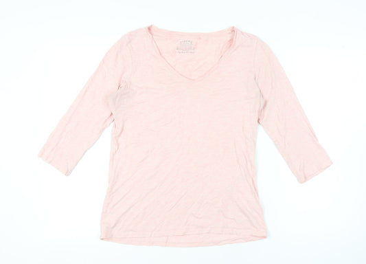 Fat Face Women's Pink V-Neck Top Size 14