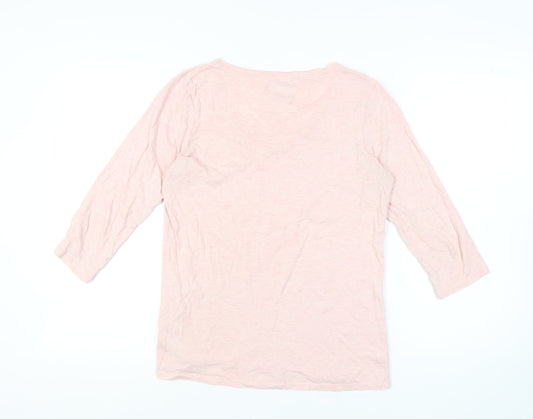 Fat Face Women's Pink V-Neck Top Size 14