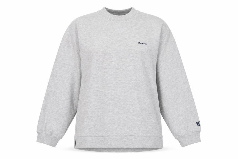 Unisex Adults UK 12 Regular Reebok Grey Pullover Sweatshirt