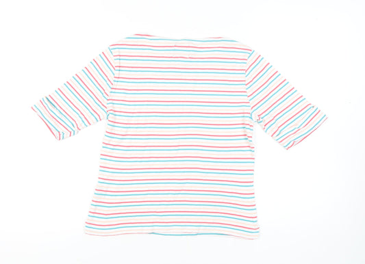 Crew Clothing Women's Multicoloured Striped Top Size 12