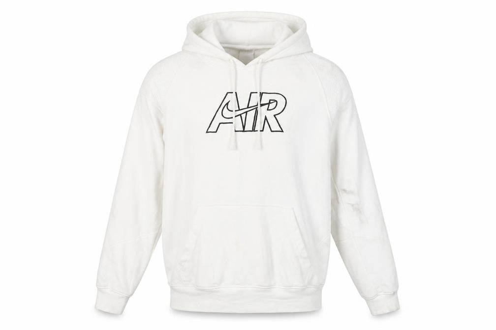 Mens UK XS Regular Nike White Pullover Hoodie