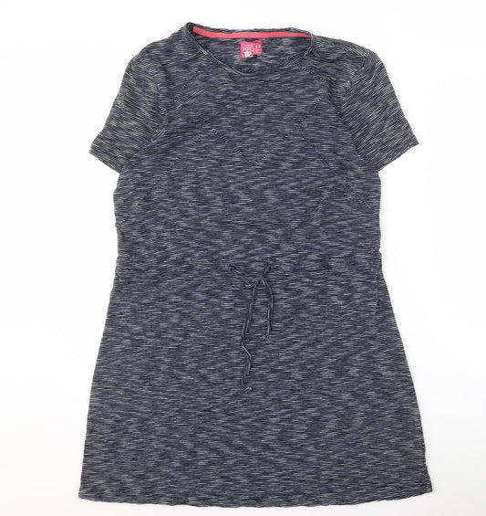 Joules Women's Blue Striped T-Shirt Dress Size 14