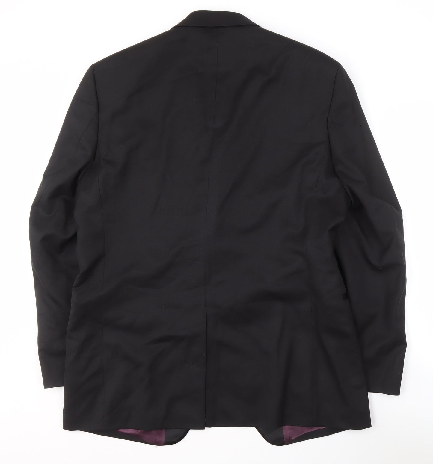 Men's Black Long Blazer 42L Tuxedo Peak Lapel