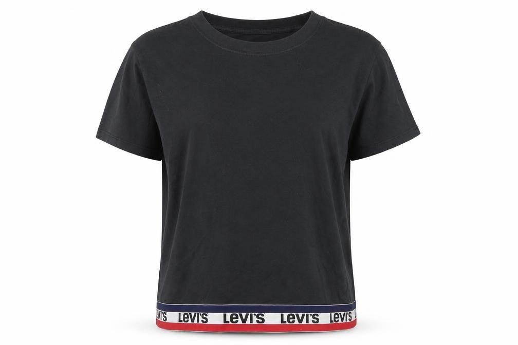 Womens UK Size 2XS Levi's Black Cotton T-Shirt