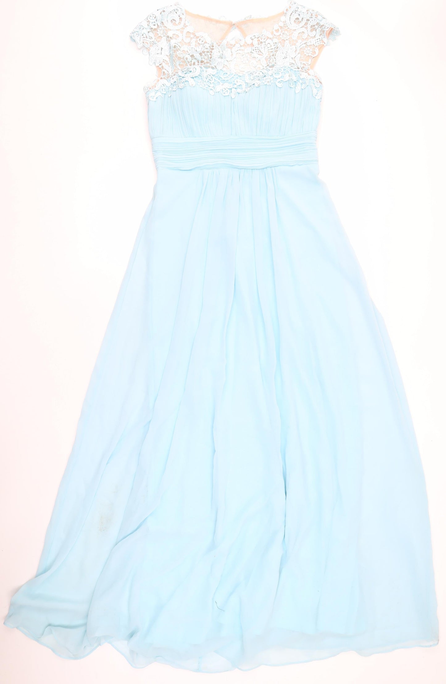Ever Pretty Women's Long Blue Lace Formal Dress S