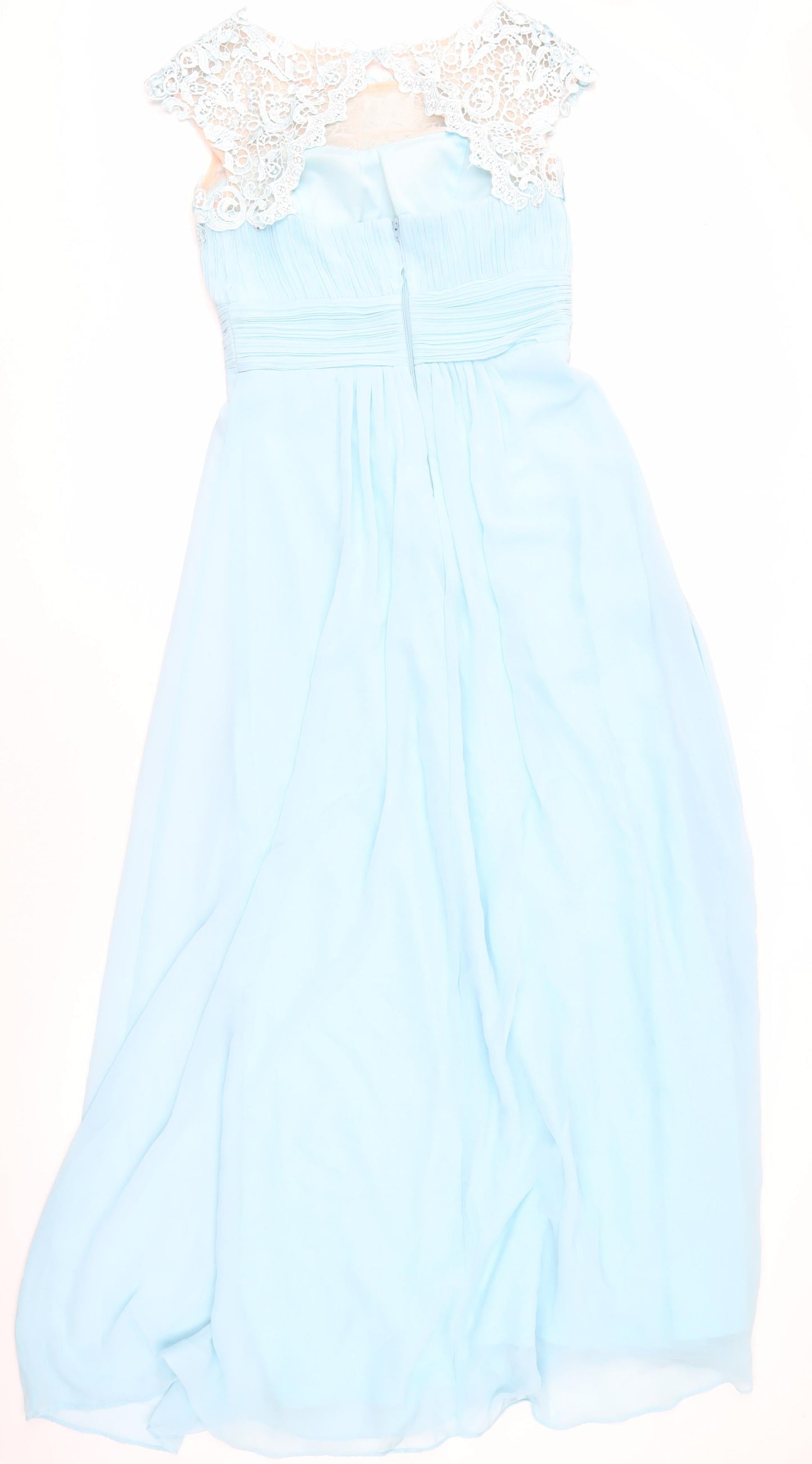 Ever Pretty Women's Long Blue Lace Formal Dress S