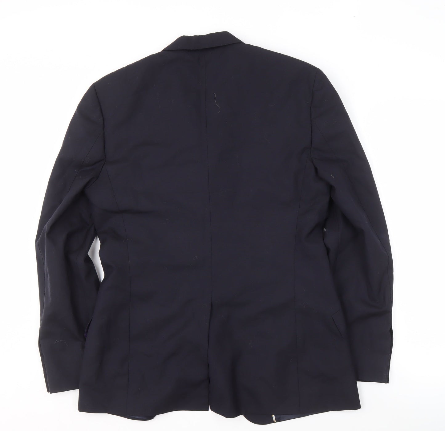 Men's Blue Wool Single-Breasted Blazer - Size 40