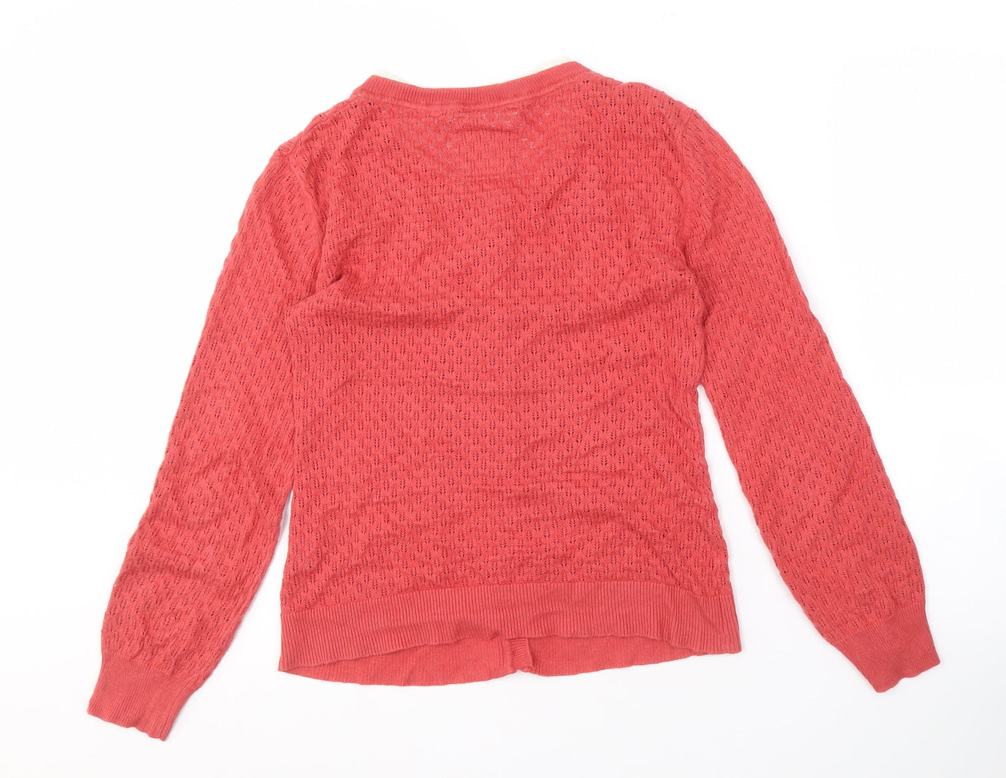 Ness Women's Red Cardigan, Size S, Open-Knit Style