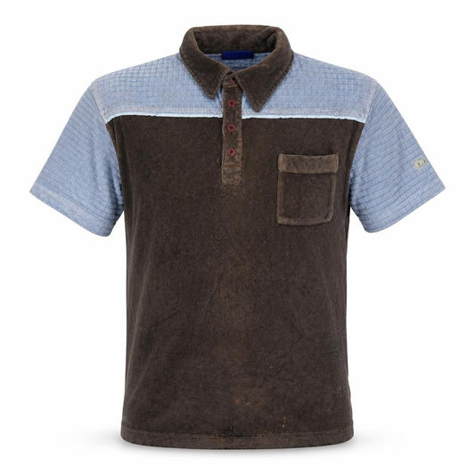 Lee Cooper Men's Brown Blue Polo Shirt Size L