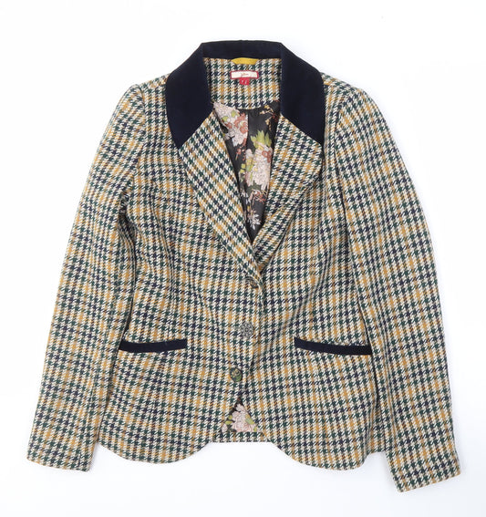 Joe Browns Women's Multicoloured Check Blazer Size 8
