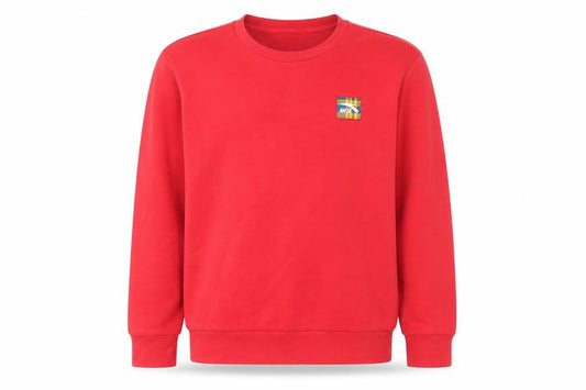 ANTA Men's Red Pullover Sweatshirt L Logo Accent