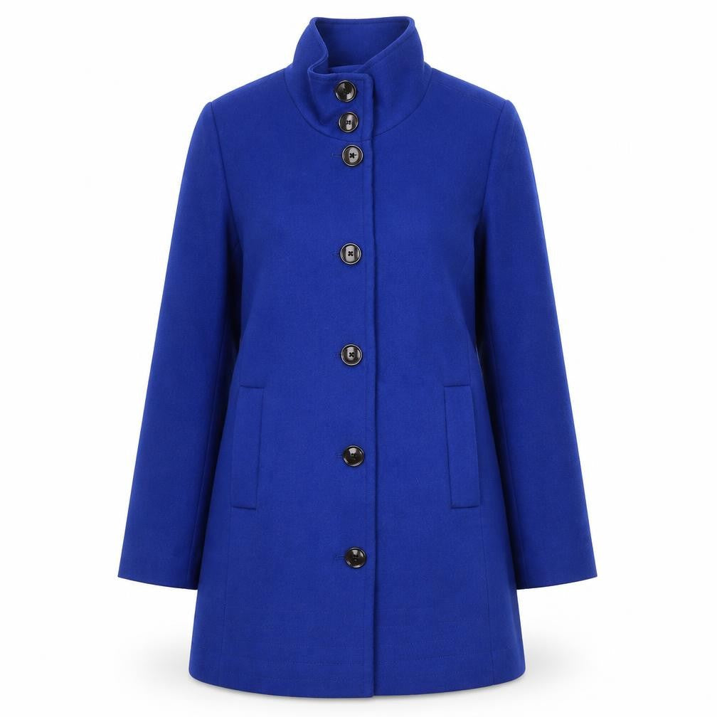 Lands' End Women's Blue Mid-Length Coat Size 12