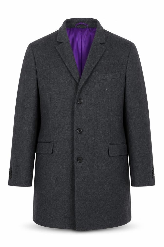 Jeff Banks Men's Grey XL Mid-Length Business Coat