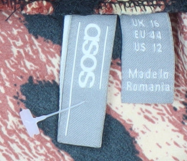 ASOS Women's Multicoloured Animal Print Skirt UK 16