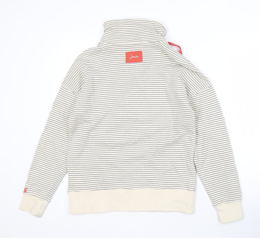 Joules Women's Ivory Striped Pullover Sweatshirt Size 12