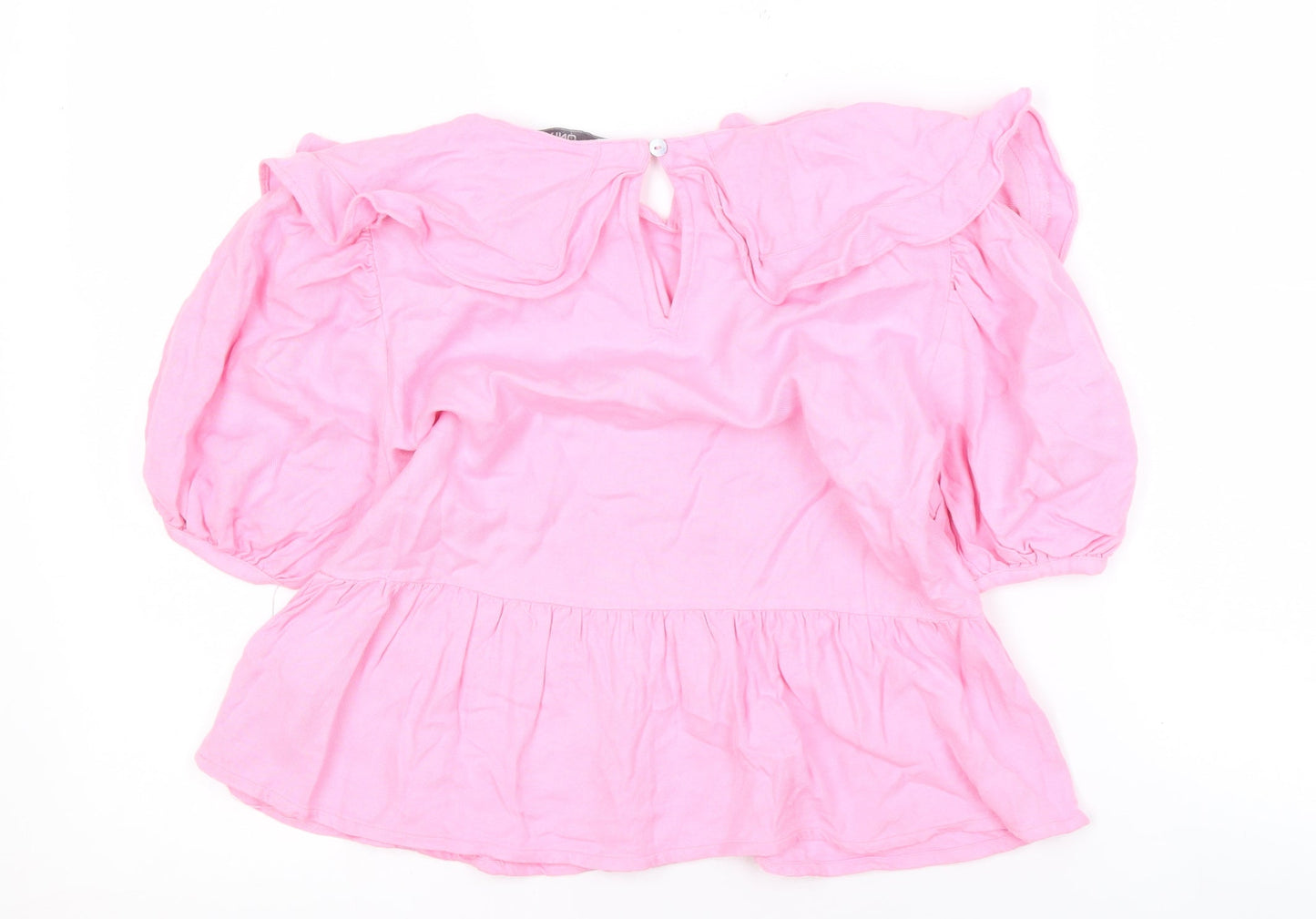 ONLY Women's Pink Blouse - Puff Sleeves, Size 6