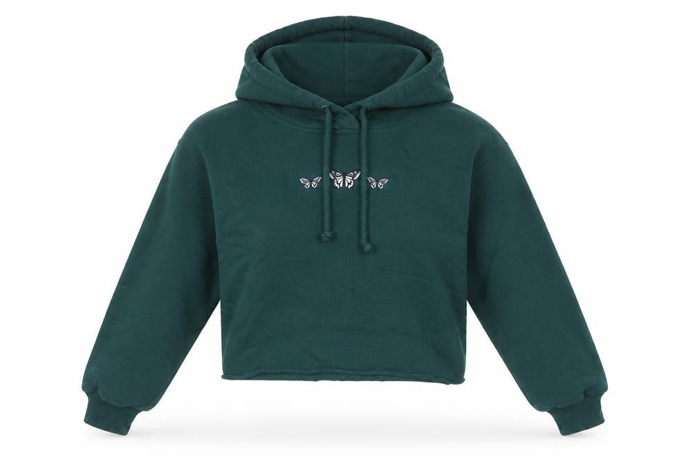 Womens UK 2XS Regular Hollister Green Pullover Hoodie
