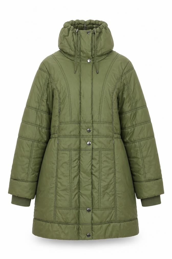 ETAGE Women's Green Mid-Length Puffer Jacket Size 10