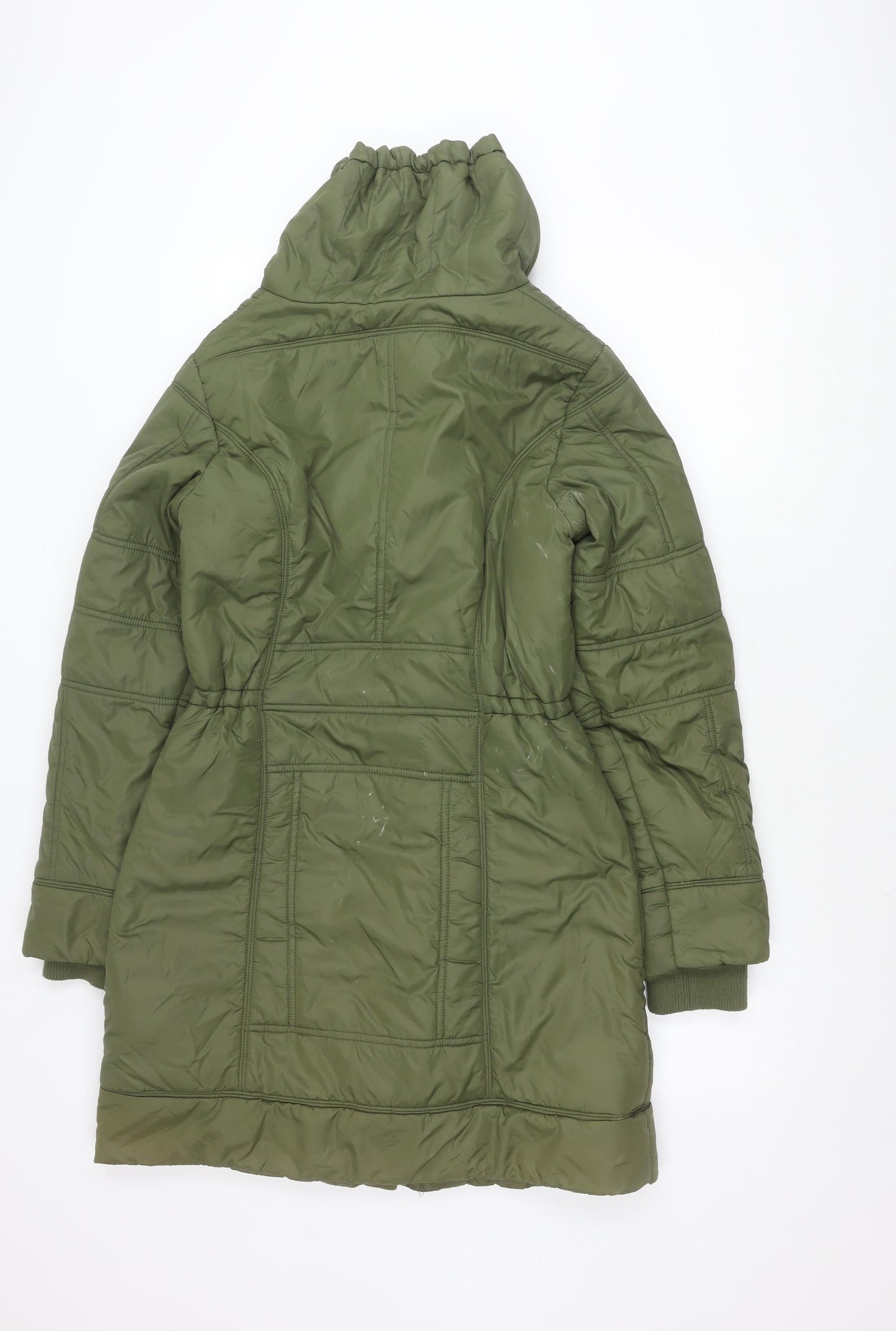 ETAGE Women's Green Mid-Length Puffer Jacket Size 10