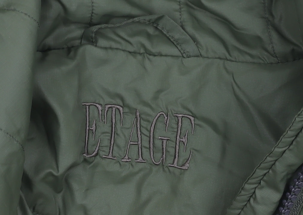 ETAGE Women's Green Mid-Length Puffer Jacket Size 10