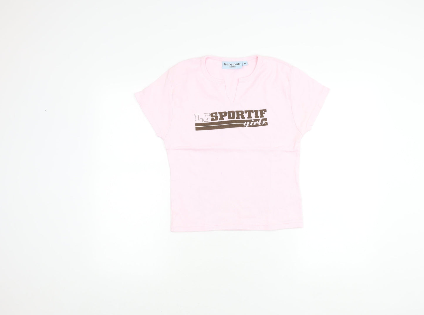 Le Coq Sportif Women's Pink T-Shirt Size 12 Casual Wear