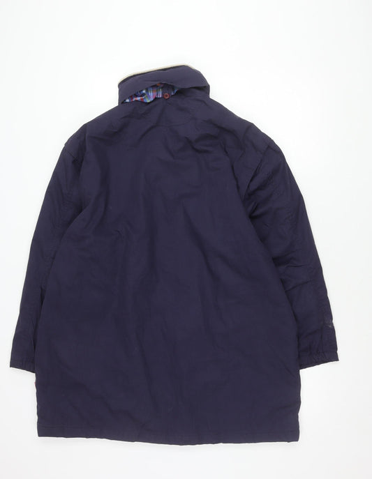 Havana Unisex Blue Jacket M Plaid Polyester Cotton Casual
