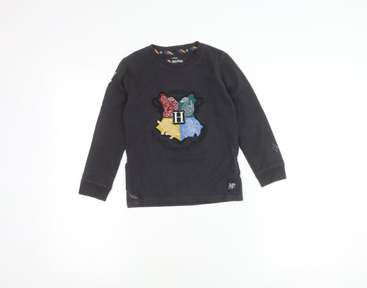 Marks & Spencer Boys Black Harry Potter Long Sleeve T-Shirt 5-6 Years