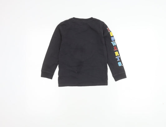 Marks & Spencer Boys Black Harry Potter Long Sleeve T-Shirt 5-6 Years
