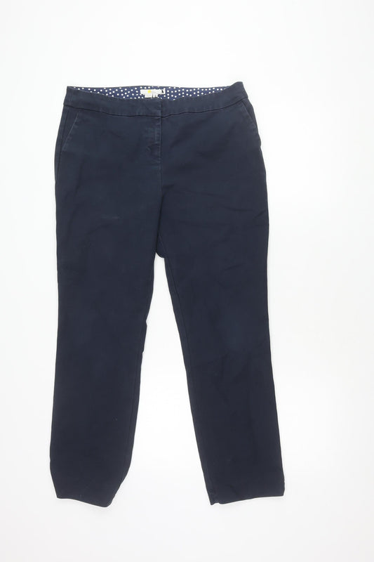Boden Women's Blue Chino Trousers Size 14 Plus