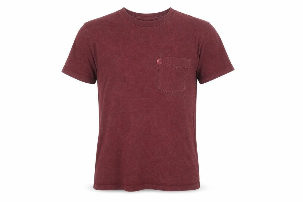Mens UK Size S Levi's Red  Cotton T-Shirt
