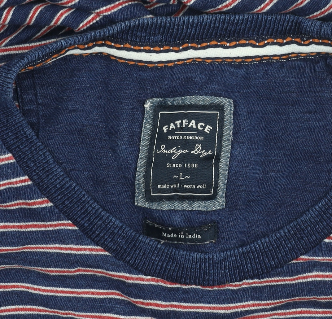 FatFace Blue Striped Men's T-Shirt - L