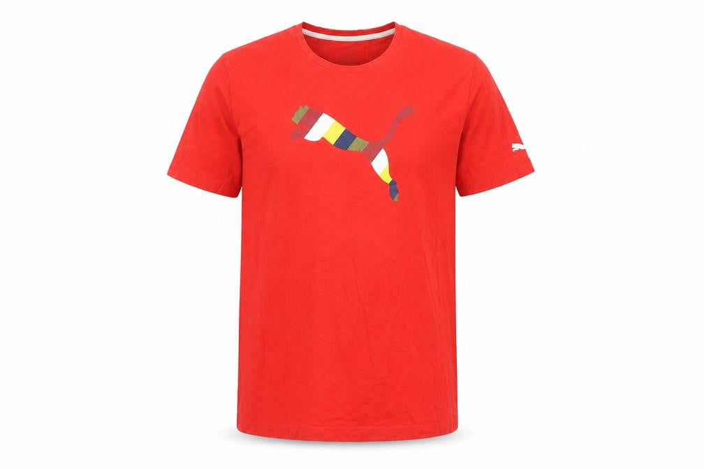 Mens UK Size L PUMA Red  Cotton T-Shirt