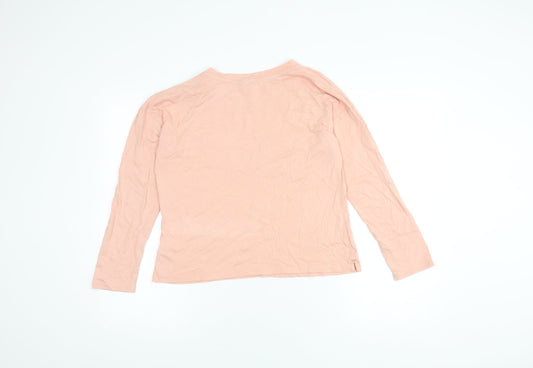 White Stuff Women's Pink Long Sleeve Top UK 12 Casual