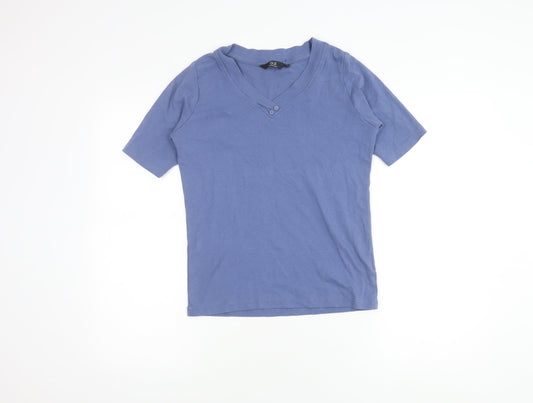 Edinburgh Woollen Mill Women's Blue Basic T-Shirt Size 10-12