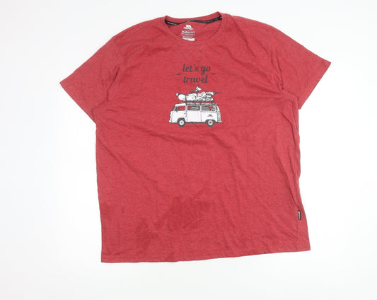Trespass Men's XL Red Quick Dry T-Shirt