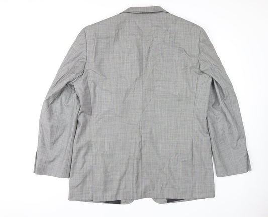 Next Men's Grey Blazer 44 Regular Wool Jacket