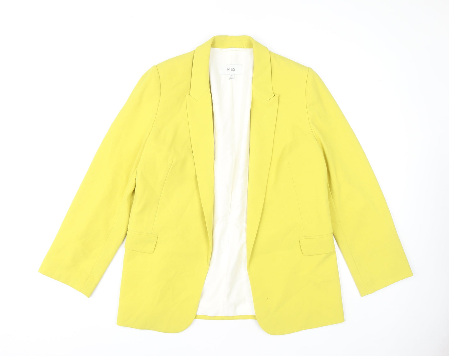 Marks and Spencer Women's Yellow Blazer Size 12