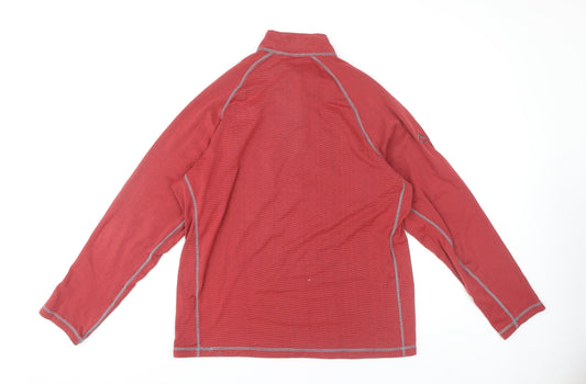 K-WAY Men's Red 1/4 Zip Sweatshirt, Size L