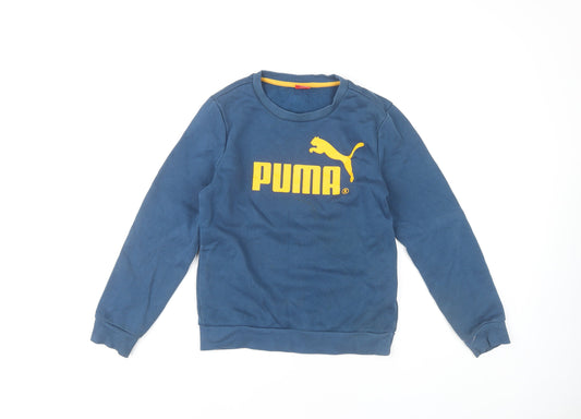 Puma Boys Blue Pullover Sweatshirt, Size 12, Graphic Print