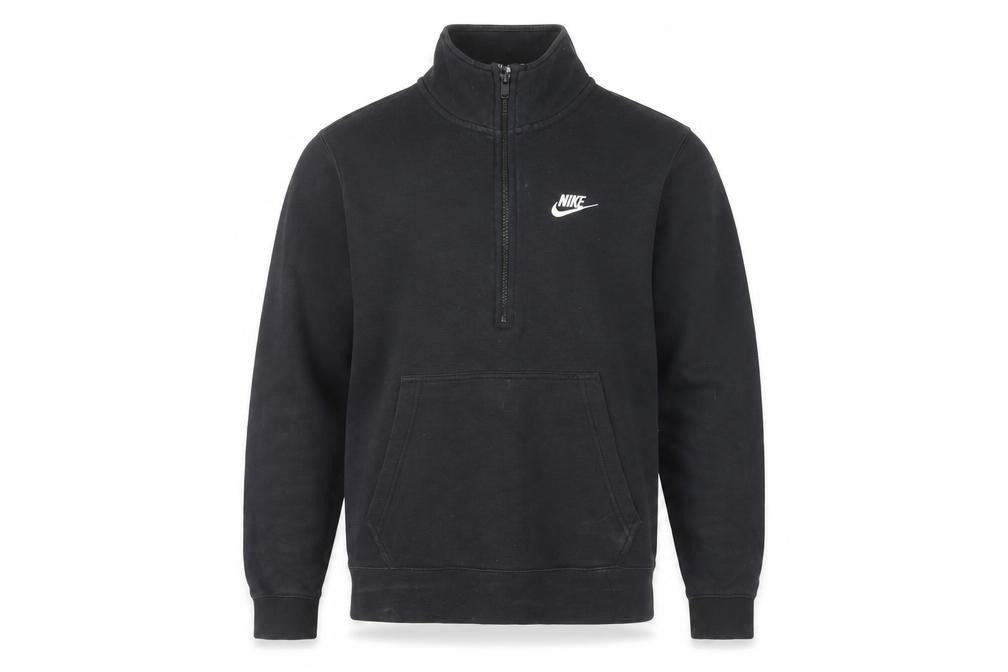 Mens UK S Regular Nike Black 1/4 Zip Sweatshirt